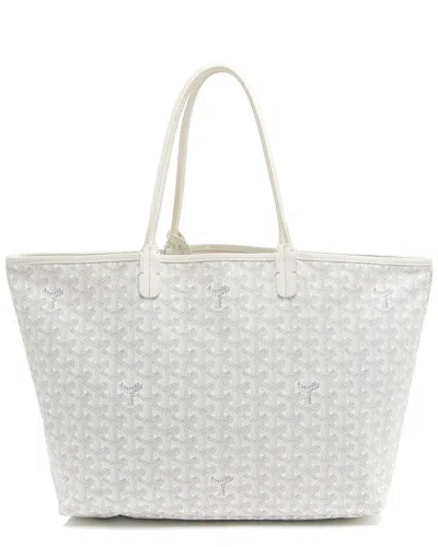Mulberry Goyard White Goyardine Canvas St. Louis Pm Tote (authentic Pre-loved)