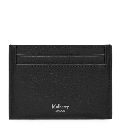 Mulberry Grained Leather Card Holder In Black