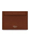 Mulberry Grained Leather Card Holder In Brown