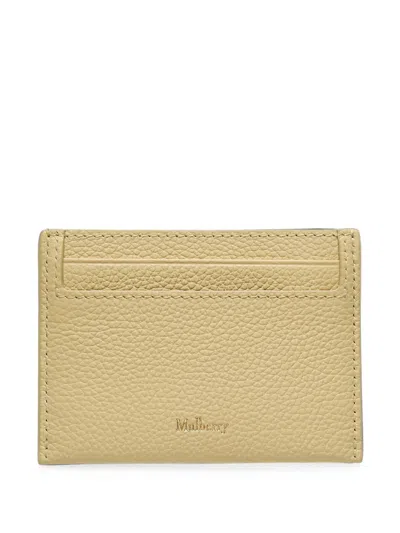 Mulberry Grained Leather Card Holder In Nude