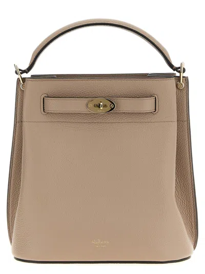 MULBERRY GREY ISLINGTON SMALL BUCKET BAG
