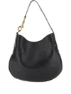 Mulberry Hackney Black Shoulder Bag With Shoulder Strap With Snap Hook In Leather Woman In Black