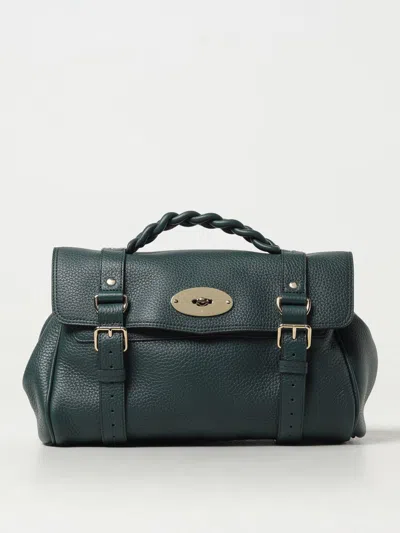 Mulberry Mini Alexa Braided-handle Satchel Bag In Green