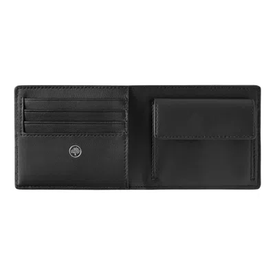 Mulberry Heritage Bifold Coin Wallet Black Small Classic Grain
