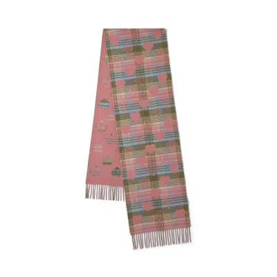 Mulberry Heritage Check & Heart Scarf