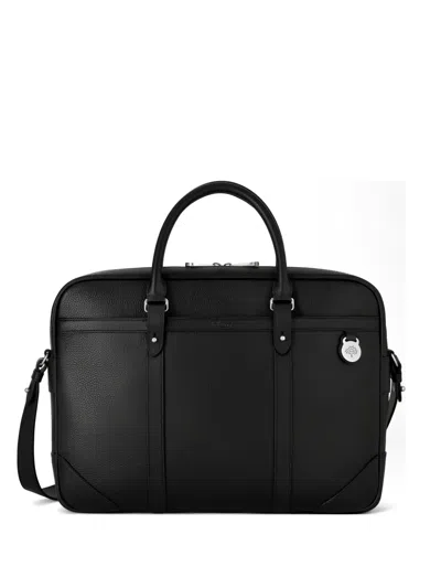 Mulberry Heritage Grain Leather Briefcase In Black