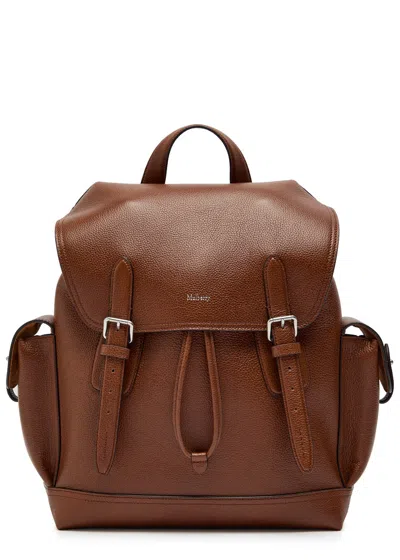 Mulberry Heritage Pebbled Leather Backpack In Brown