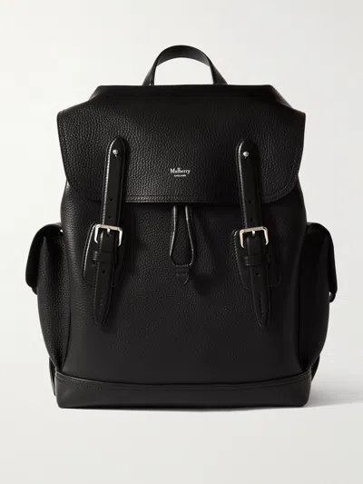 Mulberry Heritage Pebble-grain Leather Backpack In Black