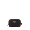 Mulberry Heritage Wash Case Black-cognac In Blue