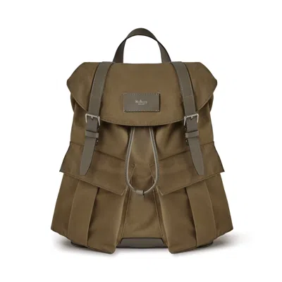 Mulberry Heritage Waxed Backpack Dark Moss