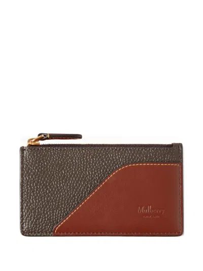 Mulberry Heritage Zip-pocket Card Holder In Brown