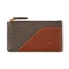 Mulberry Heritage Zipped Long Card Holder In Mole-cognac