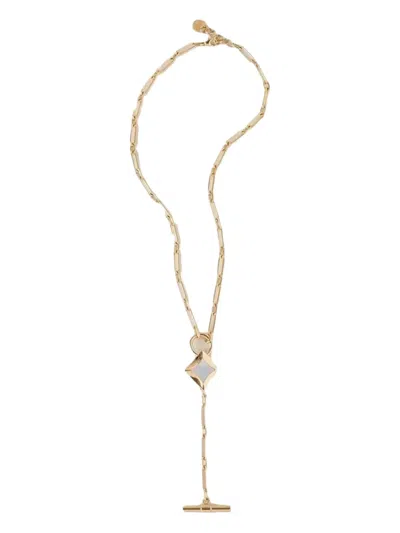 Mulberry Iris Mother-of-pearl Necklace In Gold