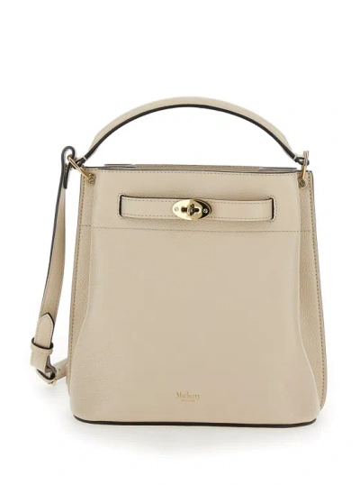 Mulberry Islington Leather Bucket Bag In Neutrals