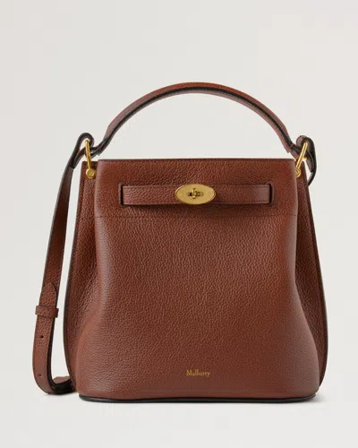 Mulberry Islington Grained Leather Bucket Bag In Brown