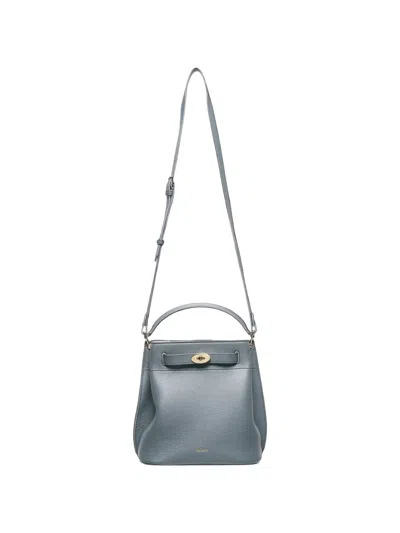 Mulberry Islington Leather Bucket Bag In Blue