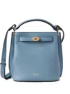 Mulberry Leather Islington Bucket Bag In Blue