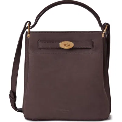 Mulberry Islington Nubuck Leather Bucket Bag In Ebony
