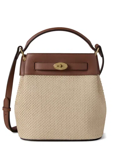 Mulberry Islington Raffia Bucket Bag In Neutral