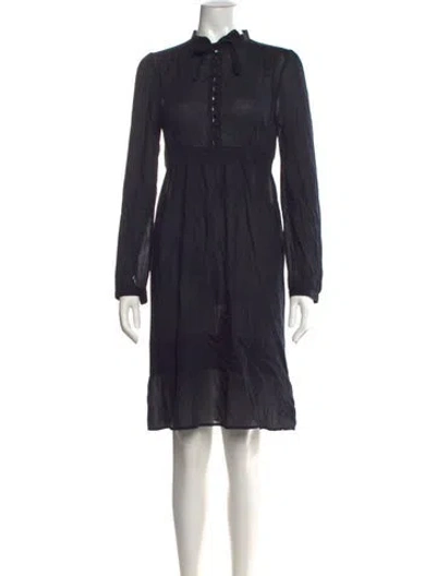 Pre-owned Mulberry Knee-length Dress In Blue