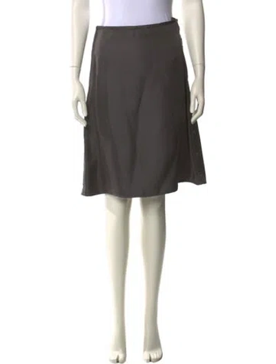 Pre-owned Mulberry Knee-length Skirt In Gray
