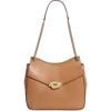 Mulberry Lana Chain Strap High Gloss Leather Shoulder Bag In Sable