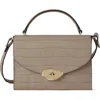Mulberry Lana Croc Embossed Leather Top Handle Bag