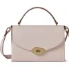 Mulberry Lana High Gloss Leather Top Handle Bag In Blossom Pink