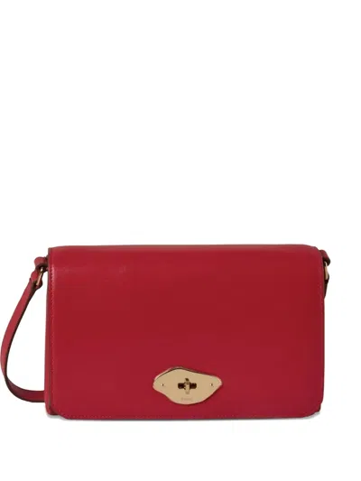Mulberry Lana Leather Wallet-on-chain Bag In Red