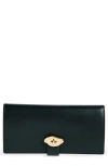 Mulberry Lana Long High Gloss Leather Bifold Wallet In Black