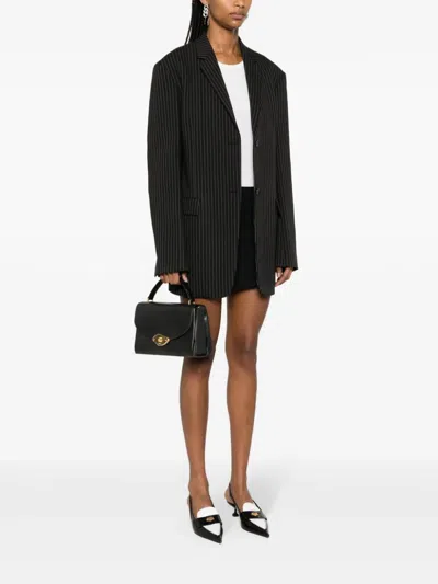 Mulberry Lana Top Handle Black High Gloss Leather