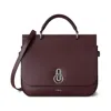Mulberry Large Amberley Top Handle Black Cherry In Burgundy