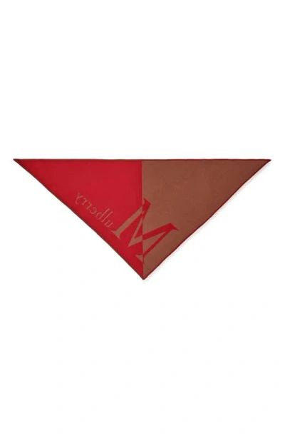 Mulberry Large Colorblock Cashmere Triangle Logo Scarf