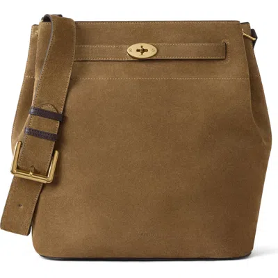 MULBERRY MULBERRY LARGE ISLINGTON BUCKET SUEDE