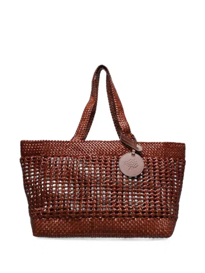 Mulberry Large Logo-patch Tote Bag In Purple