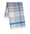 Mulberry Large Check Merino Wool Scarf In Neutral