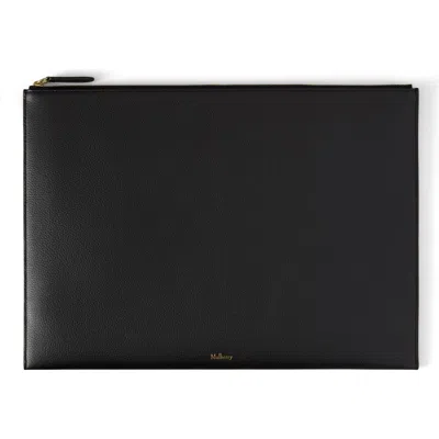 Mulberry Large Zipped Flat Pouch In Black