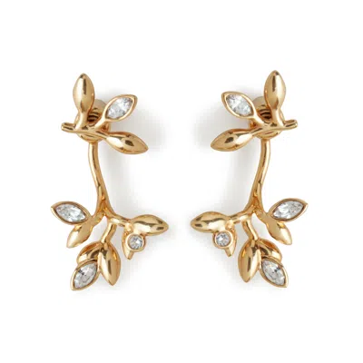 Mulberry Leaf Earrings - Gold