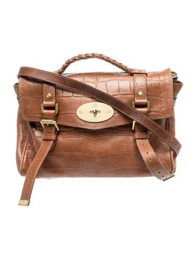 Pre-owned Mulberry Leather Alexa Bag In Oak Medium In Brown