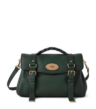 Mulberry Mini Alexa Braided-handle Satchel Bag In Green