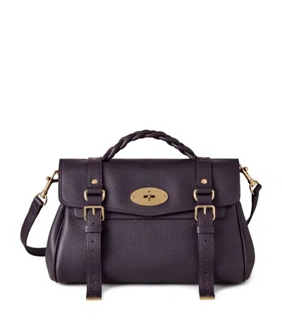 Mulberry Leather Alexa Cross-body Bag In Purple