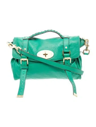 Pre-owned Mulberry Leather Alexa In Green