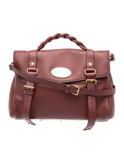 Pre-owned Mulberry Leather Alexa Medium In Burgundy