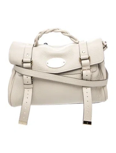 Pre-owned Mulberry Leather Alexa Mini In Neutrals