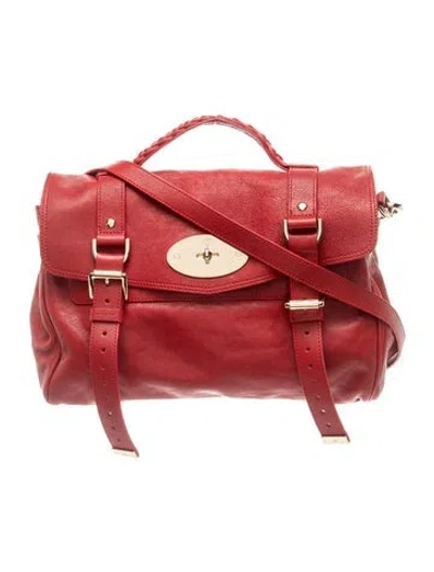 Pre-owned Mulberry Leather Alexa In Purple
