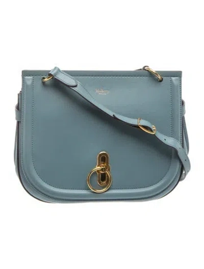 Pre-owned Mulberry Leather Amberley Small In Blue