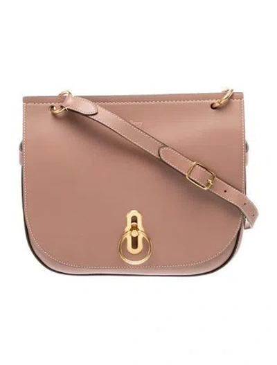 Pre-owned Mulberry Leather Amberley Small In Pink