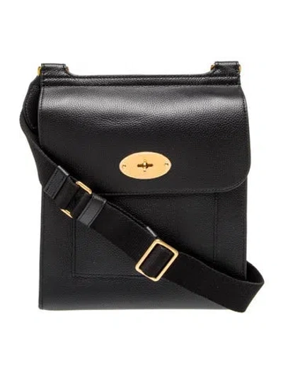 Pre-owned Mulberry Leather Antony Small In Black