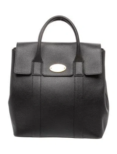 Pre-owned Mulberry Leather Backpack In Black