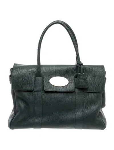 Pre-owned Mulberry Leather Bayswater In Green